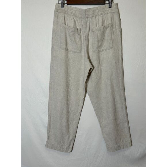 Old Navy Women's Casual Elastic Waist Linen Blend Pants with Pockets Size M - Picture 3 of 4